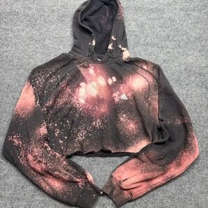 Adidas Bleached Cropped Hoodie Size XL